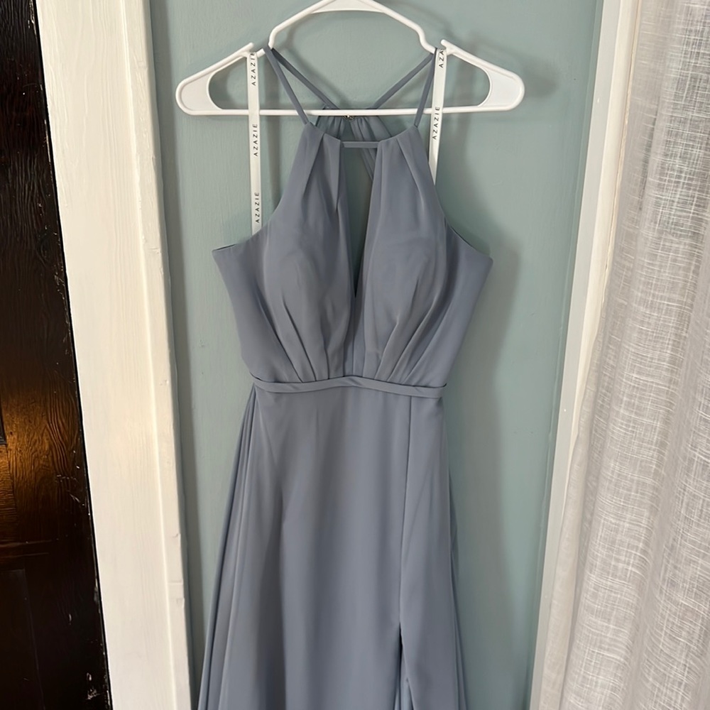 Azazie Dusty Blue Dress